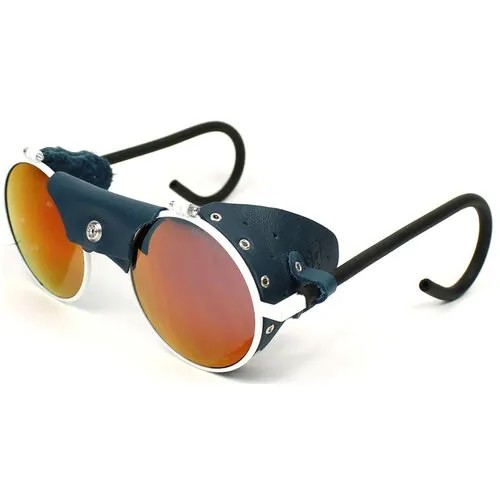 Солнцезащитные очки Julbo, круглые, спортивные, ударопрочные, с защитой от УФ, синий
