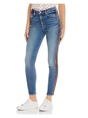 7 FOR ALL MANKIND Женские синие джинсы скинни в полоску 27 Талия