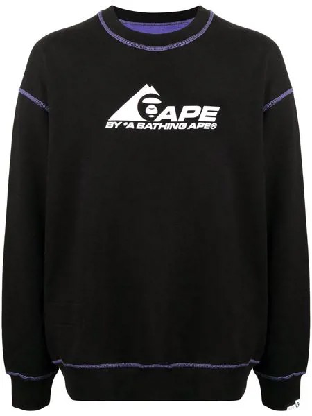 AAPE BY *A BATHING APE® толстовка с контрастной строчкой и логотипом