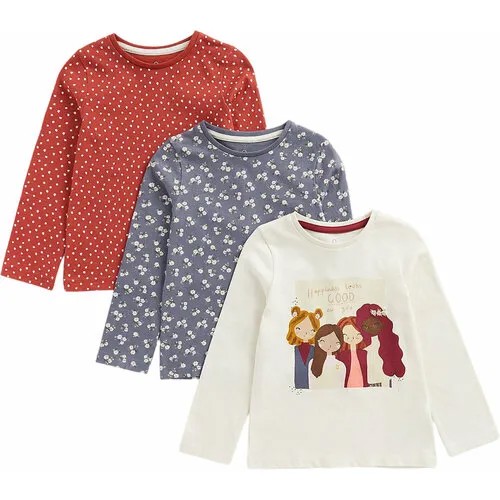 Футболка mothercare, комплект из 3 шт., размер 134, мульти