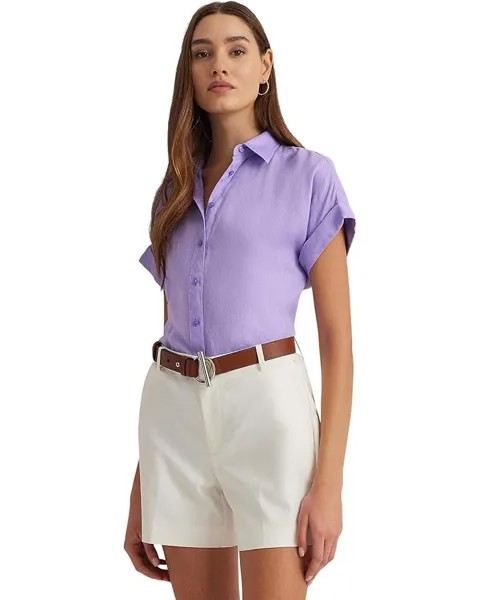 Рубашка LAUREN Ralph Lauren Linen Dolman-Sleeve, цвет Wild Lavender