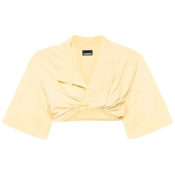 Топ Jacquemus Le Bahia Court Jersey Top, цвет Light Yellow