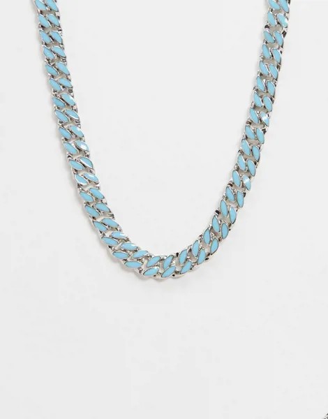 Серебристая цепочка с крупными звеньями ASOS DESIGN-Серебристый