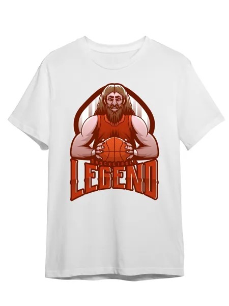 Футболка унисекс СувенирShop Баскетбол/NBA/НБА 12 белая XL (50-52)