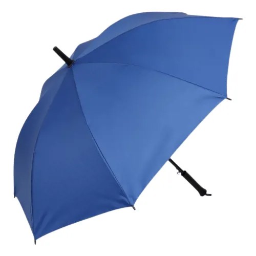 Зонт муж трость п/авт R50 8спиц П/Э Однотонный руч прям эргоном ярко-синий пакет