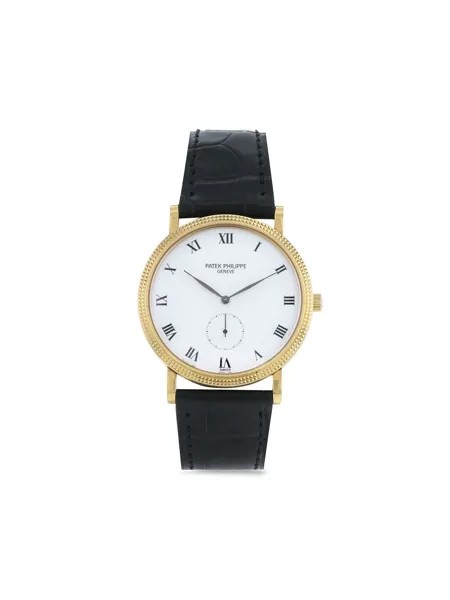 Patek Philippe наручные часы Calatrava Clous De Paris 33 мм 1990-х годов
