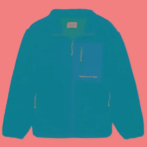 Мужская флисовая куртка thisisneverthat SP Sherpa Fleece Pocket бордовый, Размер S