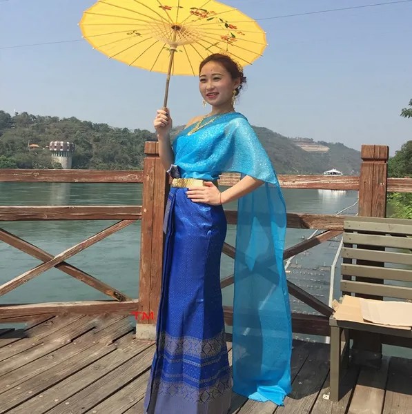 Тайланд, женская одежда, голубые комбинезоны, приталенные, одежда для вечеринок