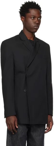Черный пиджак на потайных пуговицах Han Kjobenhavn