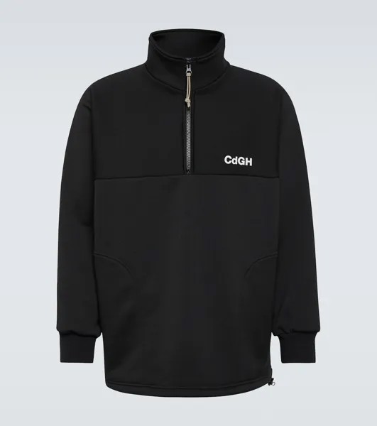 Толстовка на молнии с логотипом Comme Des Garçons Homme, черный