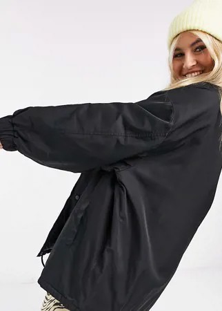 Черная спортивная куртка в стиле oversized COLLUSION Unisex-Черный цвет