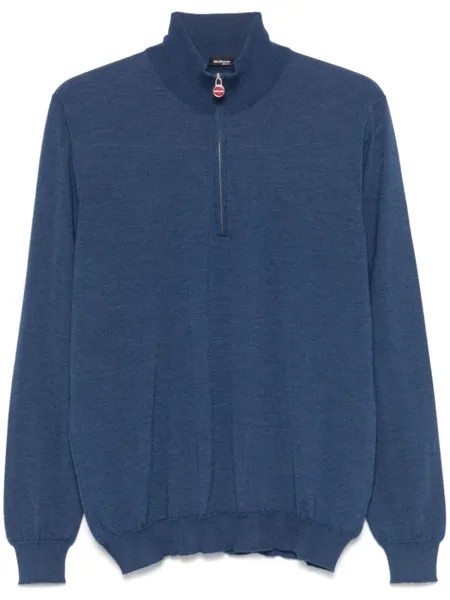 Kiton свитер тонкой вязки, синий