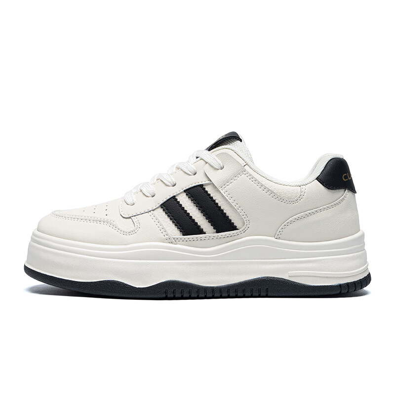 Кроссовки ZHR Skateboarding Shoes Women's Low-top, бежевый/черный