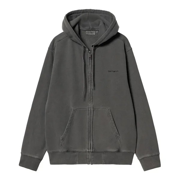 Худи CARHARTT WIP Hooded Duster Script Jacket SS24 Black (Garment Dyed)