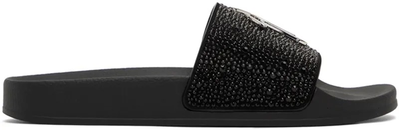 Черные шлепанцы Brett Giuseppe Zanotti