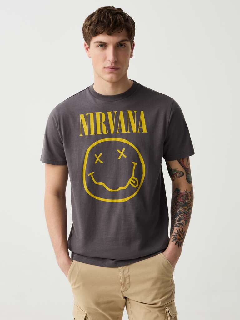Футболка с логотипом Nirvana Ovs, цвет slate grey
