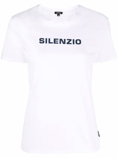 ASPESI футболка с принтом Silenzio