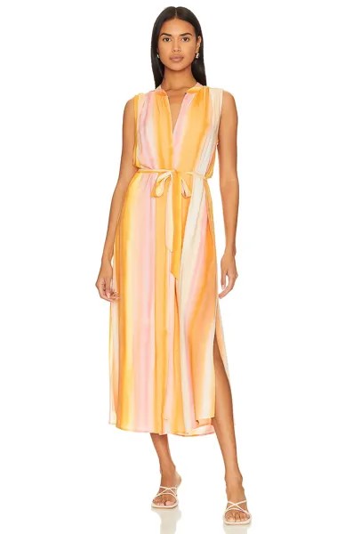 Платье миди Bella Dahl Sleeveless Pleat Front, цвет Sunset Stripes