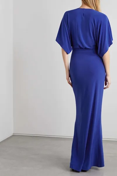 NORMA KAMALI платье макси Obie из эластичного джерси, синий