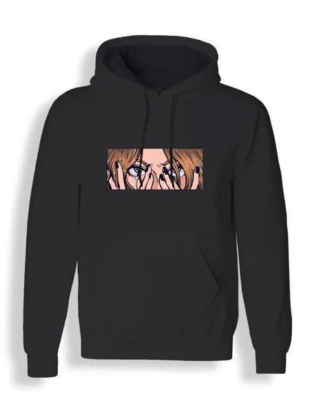Худи унисекс СувенирShop Девушка/Аниме/Японский стиль 6 черное 2XL