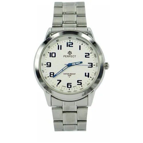 Perfect часы наручные, мужские, кварцевые, на батарейке, металлический браслет, японский механизм P505-2