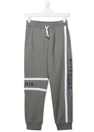 Givenchy Kids полосатые спортивные брюки с кулиской