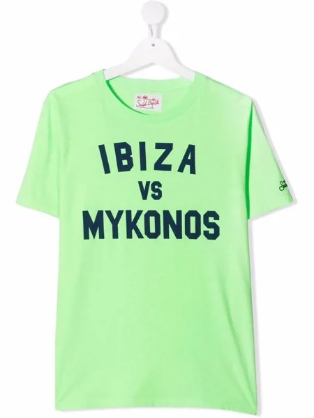 Mc2 Saint Barth Kids футболка с принтом Ibiza vs. Mykonos