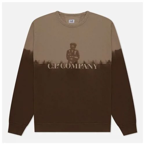 Мужская толстовка C.P. Company Light Fleece Graphic коричневый, Размер M