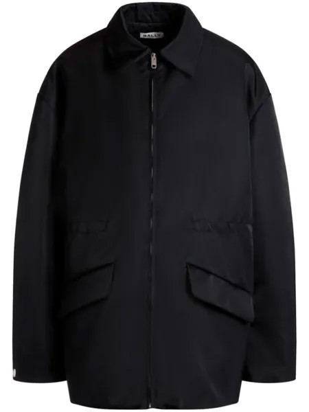 Bally куртка с раскладывающимся воротником, черный
