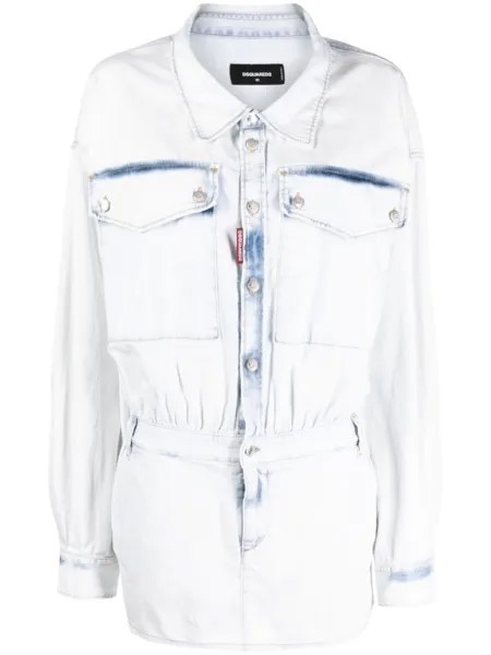 Dsquared2 джинсовое платье мини, синий