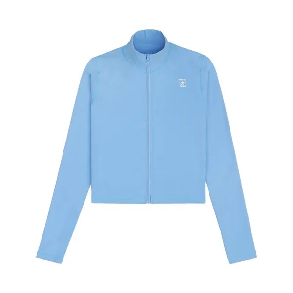 Куртка Sporty & Rich Runner Active Zip Up 'Atlantic', синий