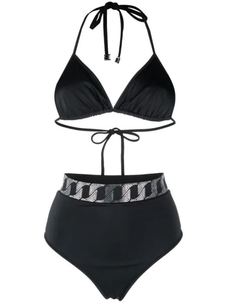 Balmain бикини с пайетками, черный