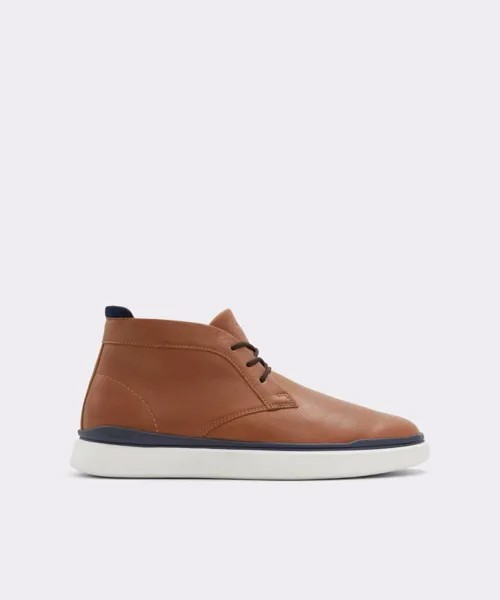 Мужские коричневые кожаные ботинки с круглым носком Aldo, кэмел