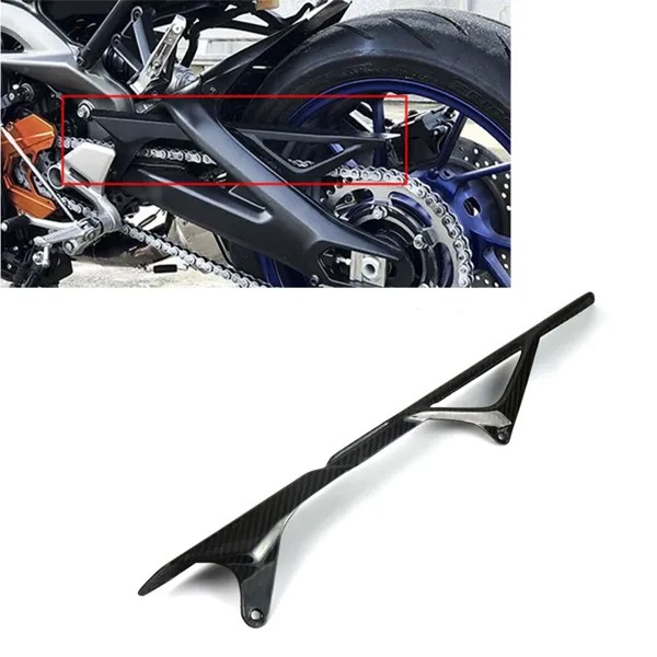 Защитная крышка цепи для мотоцикла Yamaha MT 09 MT09 FZ 09 FZ09 2013-2016, Модифицированная углеродная волоконная задняя защита цепи от грязи