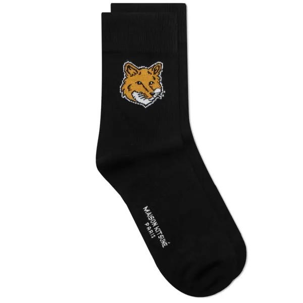 Носки Maison Kitsune Fox Head, черный