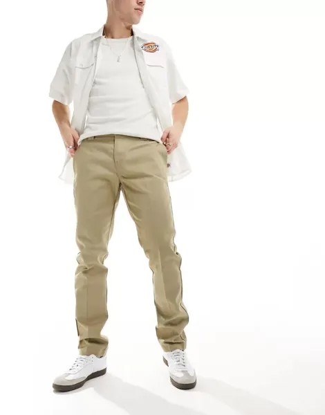 Узкие рабочие брюки чиносы цвета хаки Dickies 872