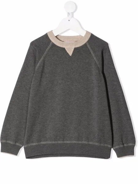 Brunello Cucinelli Kids толстовка в двух тонах