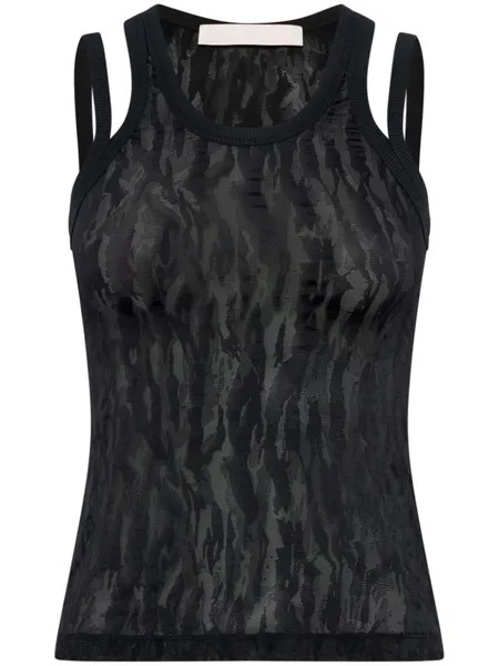 Топ с камуфляжным принтом Dion Lee, черный