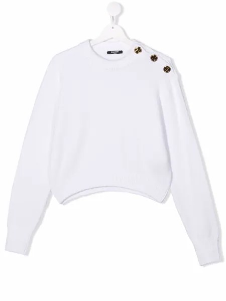 Balmain Kids толстовка с круглым вырезом