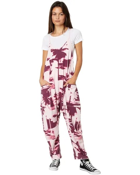Брюки FP Movement Hot Shot Onesie Printed, цвет Printed Palm Beach Pink