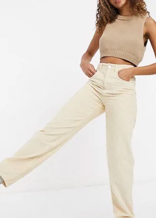 Вельветовые джинсы цвета экрю в винтажном стиле 90-х Reclaimed Vintage Inspired-Белый