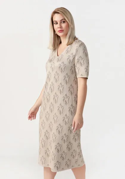 Платье женское Vivawool 307975 бежевое 58 RU