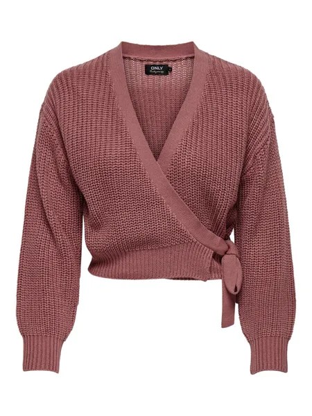 Вязаный кардиган Only BREDA, темно-розовый
