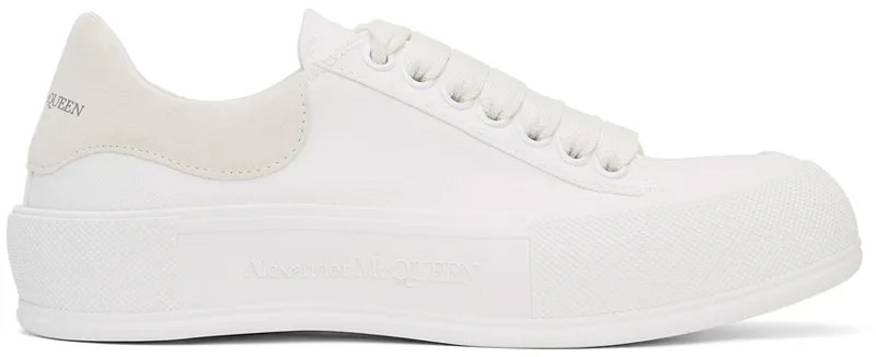 Кеды White & Off-White Deck Plimsoll Alexander McQueen