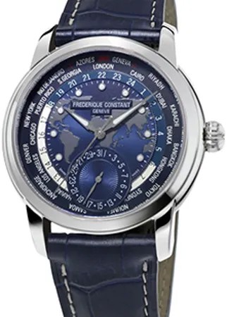 Швейцарские наручные  мужские часы Frederique Constant FC-718NWM4H6. Коллекция Manufacture Classics Worldtimer