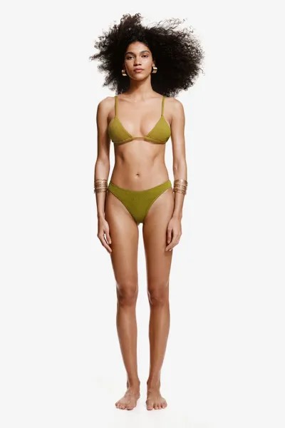 Бразильские плавки бикини H&M, зеленый