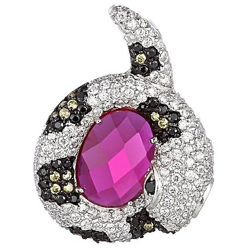 Подвеска с фианитами из серебра PP120067B-001-WG JV