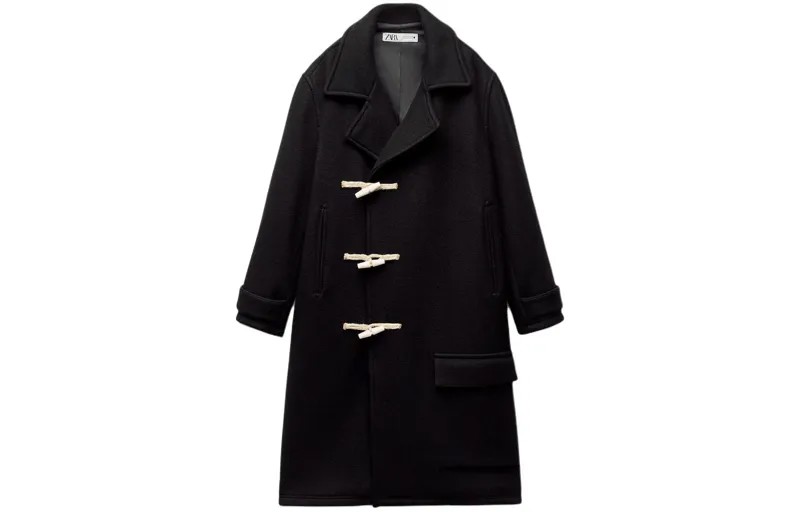 Пальто женское черное Zara