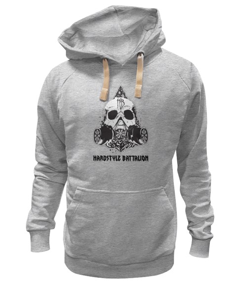 Худи Printio Hardstyle battalion серое 3XL
