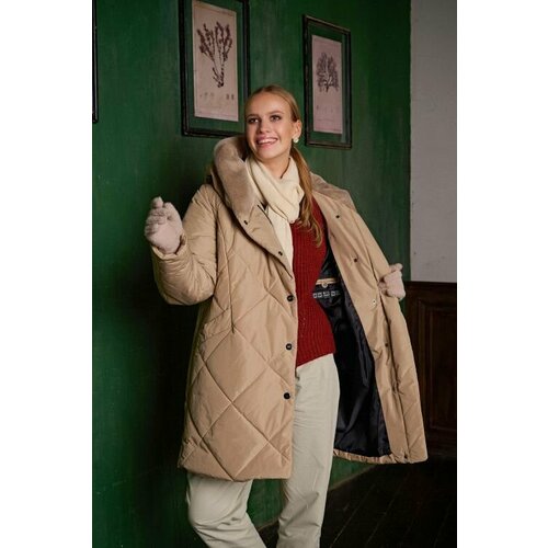 Пальто DIXI COAT, размер 34, бежевый